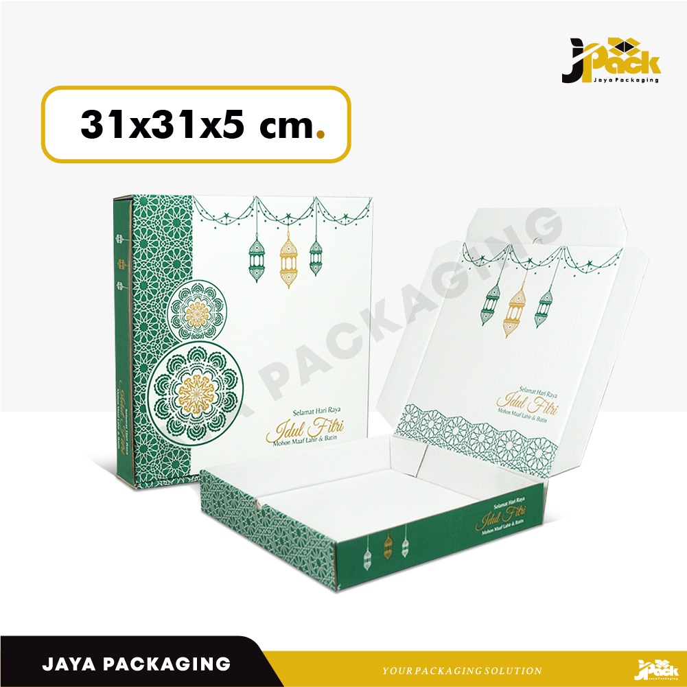 

Box 31x31x5 Kardus/Karton/Kue Kering/idul fitri/eid mubarak/tinggi5/Hampers/hoodie/mukena//tinggi5