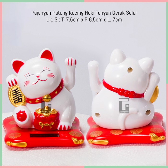 Pajangan Hiasan Miniatur Patung Kucing Hoki Rejeki Keberuntungan Gerak - S