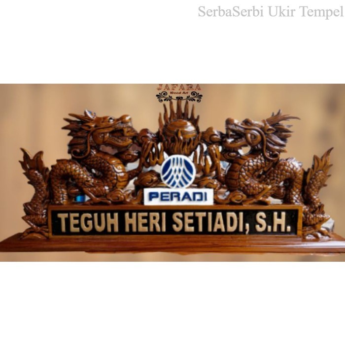 

Papan Nama Kayu Ukir Naga China/Papan Nama Meja Custome Termurah