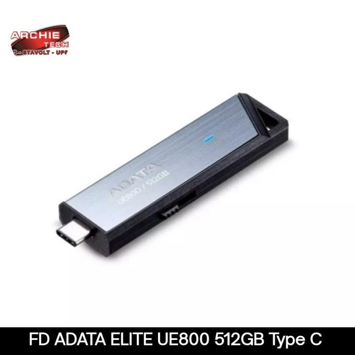 Flashdisk ADATA ELITE UE800 512GB USB 3.2 Gen2 Type C 
AELI-UE800-512G