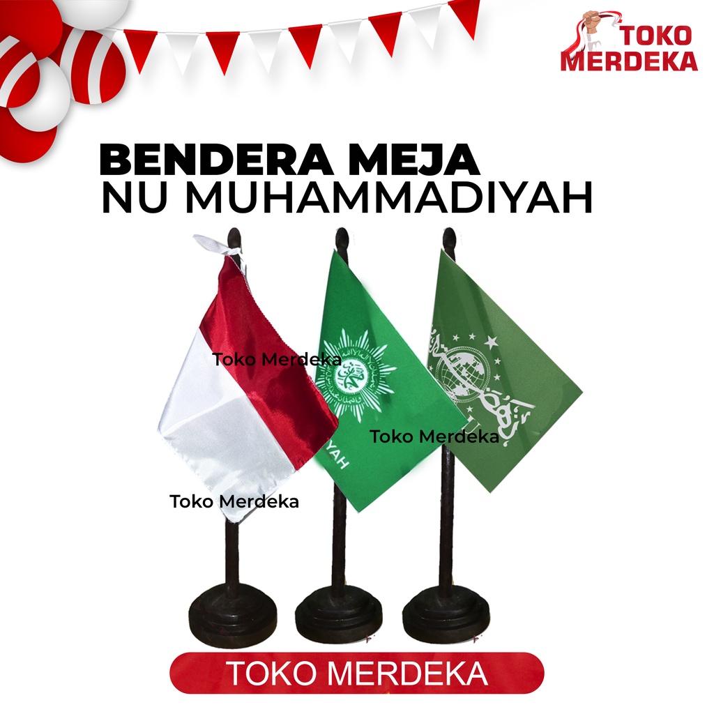 Bendera Meja NU / Bendera Meja Muhammadiyah / Bendera NU / Bendera Muhammadiyah