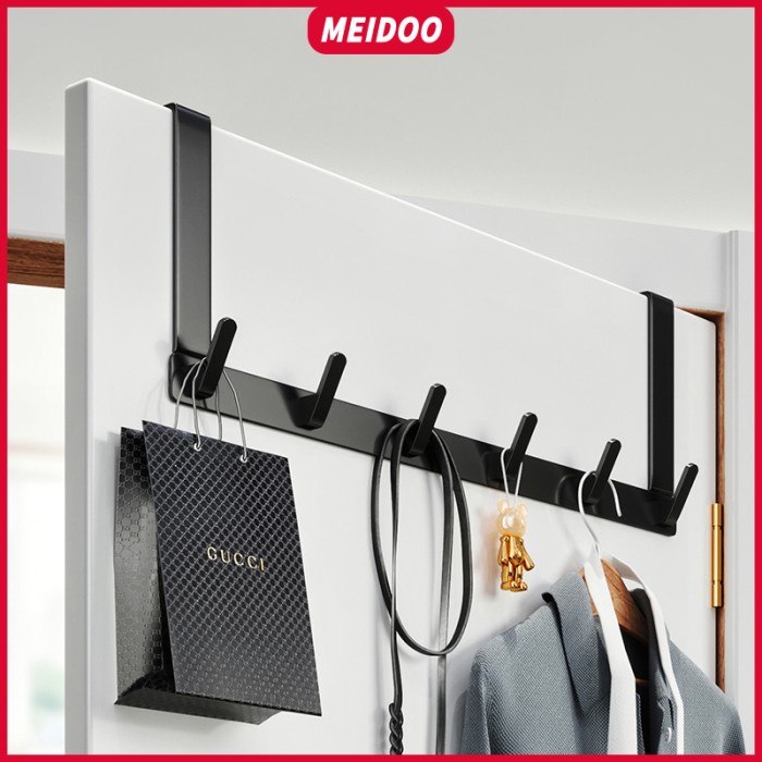 MEIDOO Kait pintu paduan aluminium pintu kamar tidur - 5 Hooks