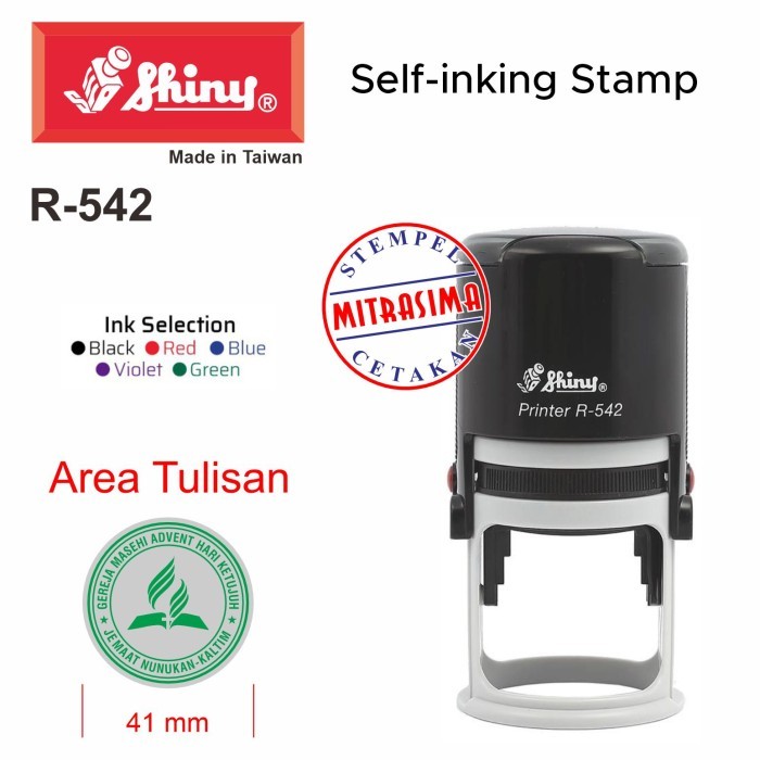 

Stempel Shiny R-542 Shiny bentuk bulat R542 Tipe R 542 - Bodinya saja