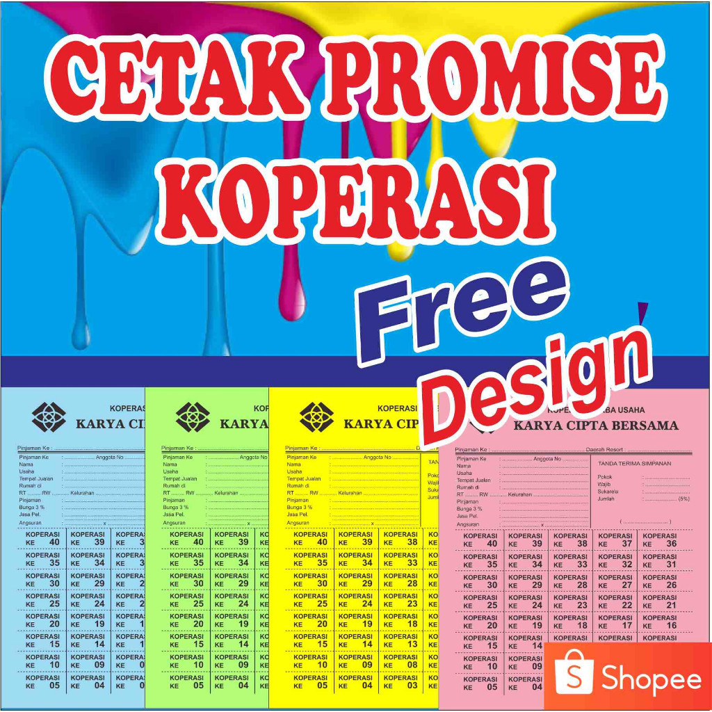 

Kartu Koprasi / Promise Koperasi / 1rim / Isi ( 500lembar )