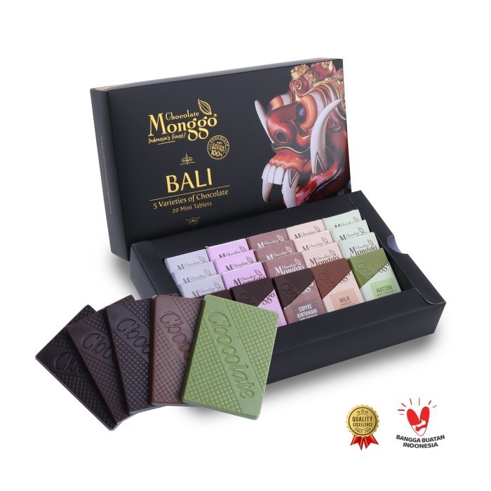 

READY STOCK!!! Chocolate Monggo | Oleh Oleh Bali Rarung Cokelat Box 5 Rasa | Souvenir Chocolate - Rarung Bali