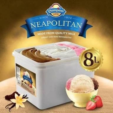 

READY STOCK!!! es krim neapolitan 8L - Aice 5L