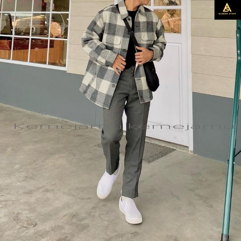 celana formal pria slimfit / ankle pants pria / celana kantor / celana kerja /celana bahan / celana 