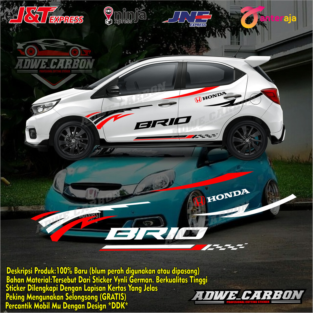 stiker mobil brio list keren stiker mobil HONDA BRIO RS