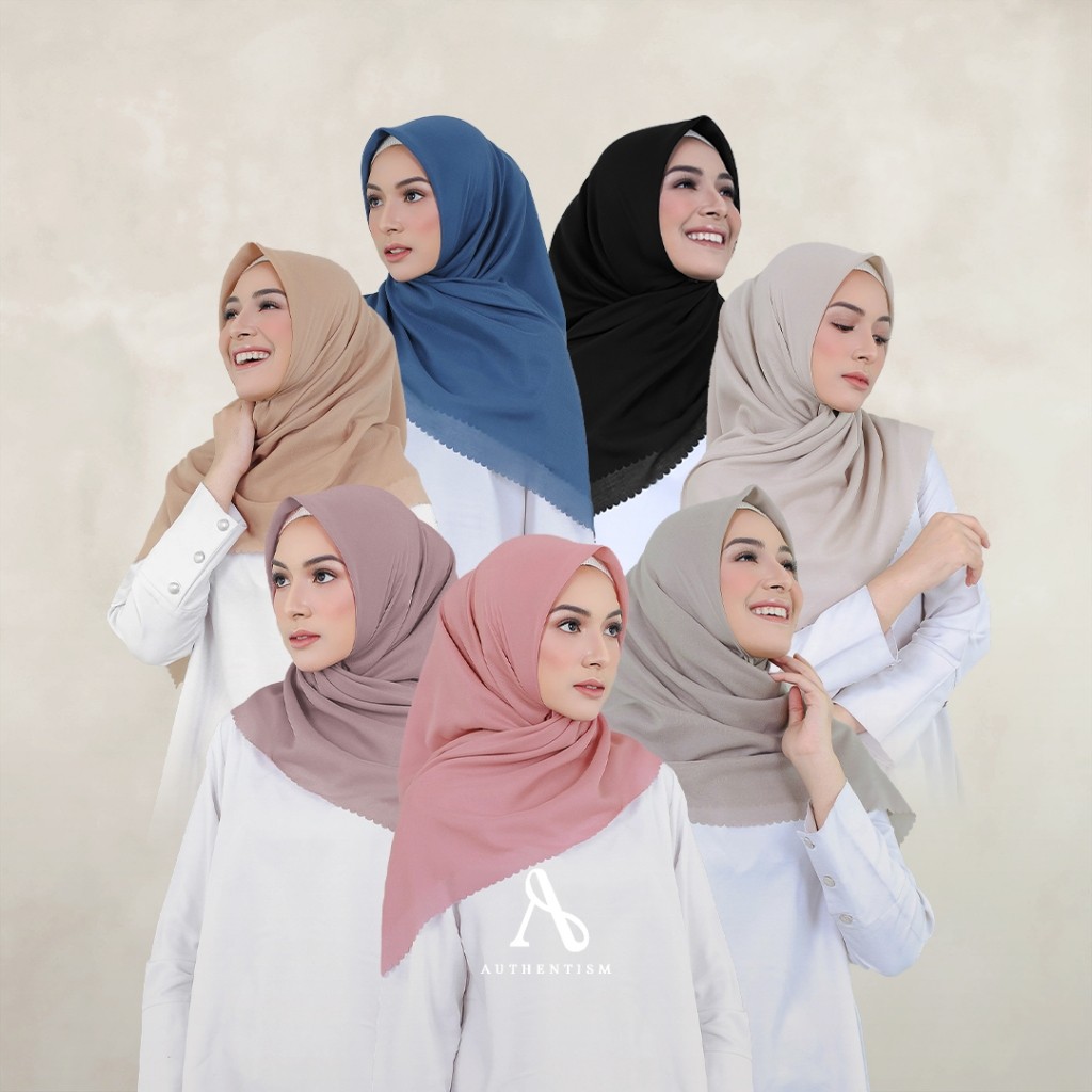 FR54E KERUDUNG SEGI EMPAT POLOS VOAL ULTRAFINE PREMIUM SUPERFINE HIJAB AUTHENTISM RACHITA VOAL