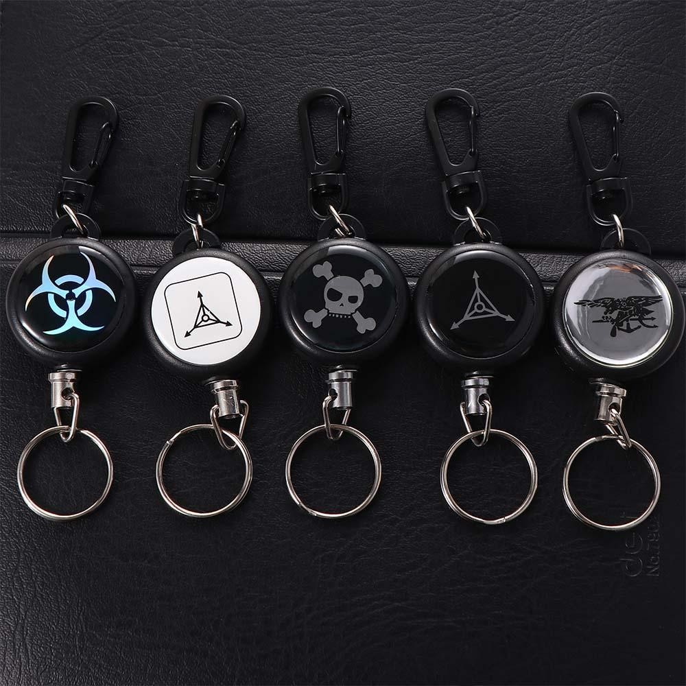 

Pull Belt Cord Steel Rope Lanyard Clip Badge Holder Key Chain Holder Elastic Key Chain Retractable Keychain Retractable Keyring