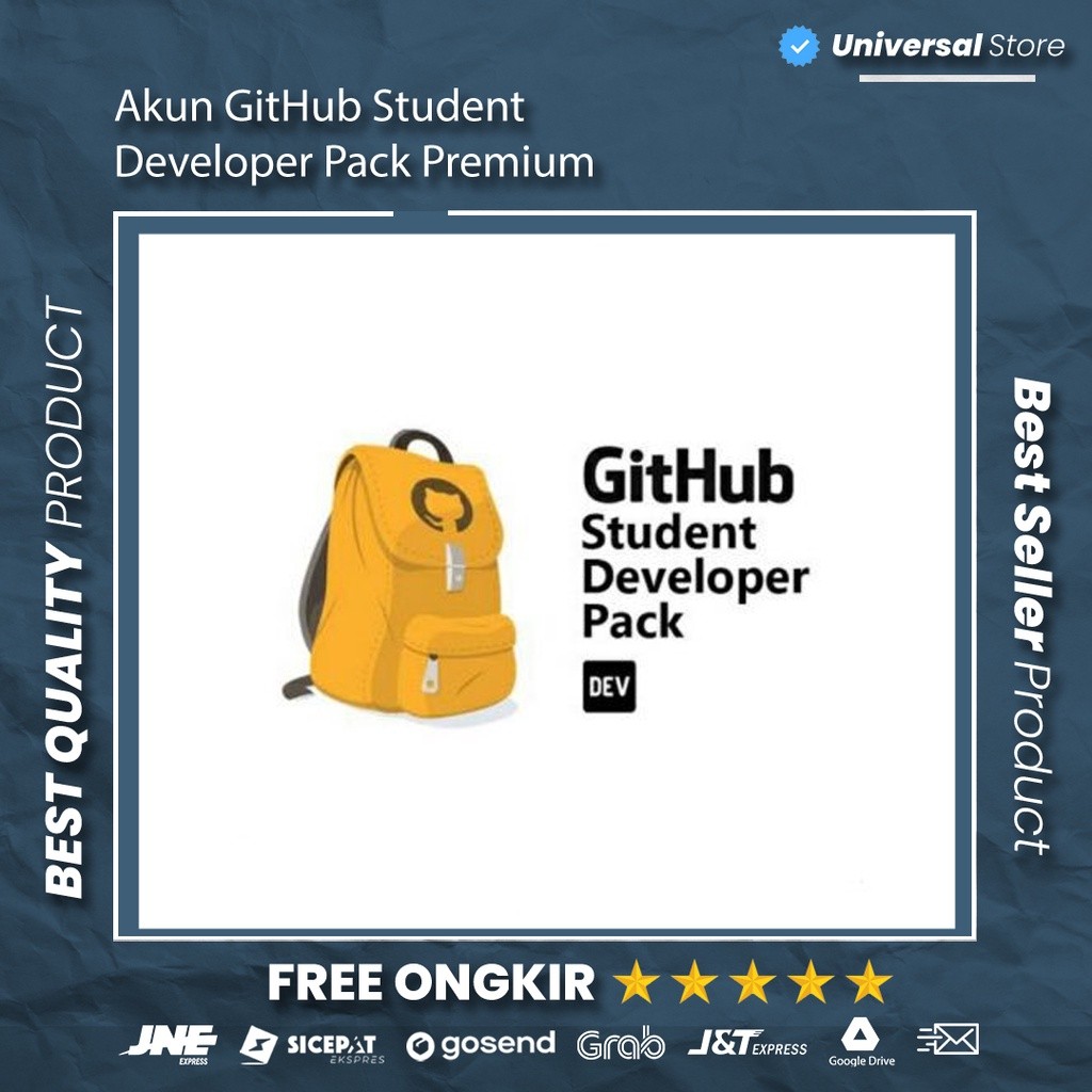 Account GitHub Git Hub Student Developer Pack Premium PRO Bergaransi Private Use