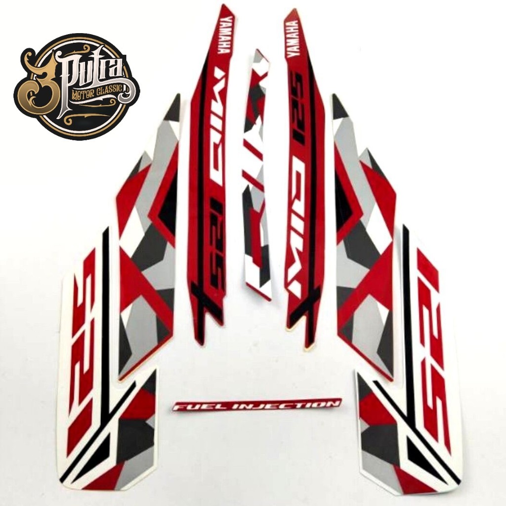 Striping Ori standar Yamaha Mio M3 125 2016 stiker bawaan body yamaha mio m3 2016 mio gt lama mio la