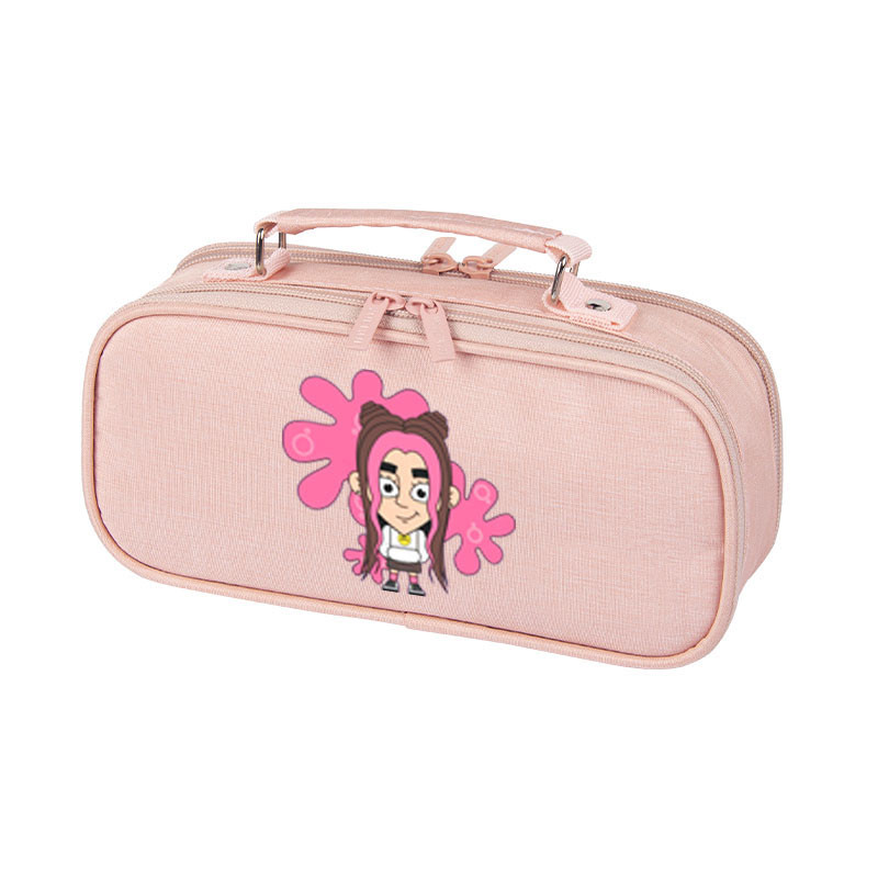 

Cartoon Риви А4 Kawaii Pencil Case Large Capacity Canvas Pen Bag Влад a4 Бумага for Girls Multi-layer Pencil Bag School Supplies