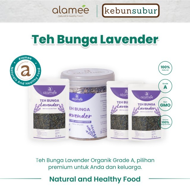 

ALAMEE Teh Bunga Lavender Tea Organik Kering Dried Flower Premium kebunsubur