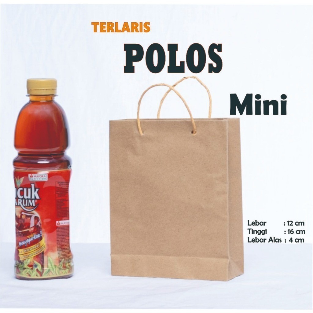 

PAPER BAG POLOS MINI KW II / 11 X 15 X 4 / TAS KERTAS PERNIKAHAN KADO / PAPER BAG SOUVENIR