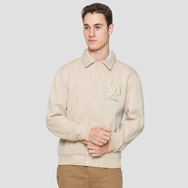 Nevada Embro Collar Jaket Varsity Pria 121758573
