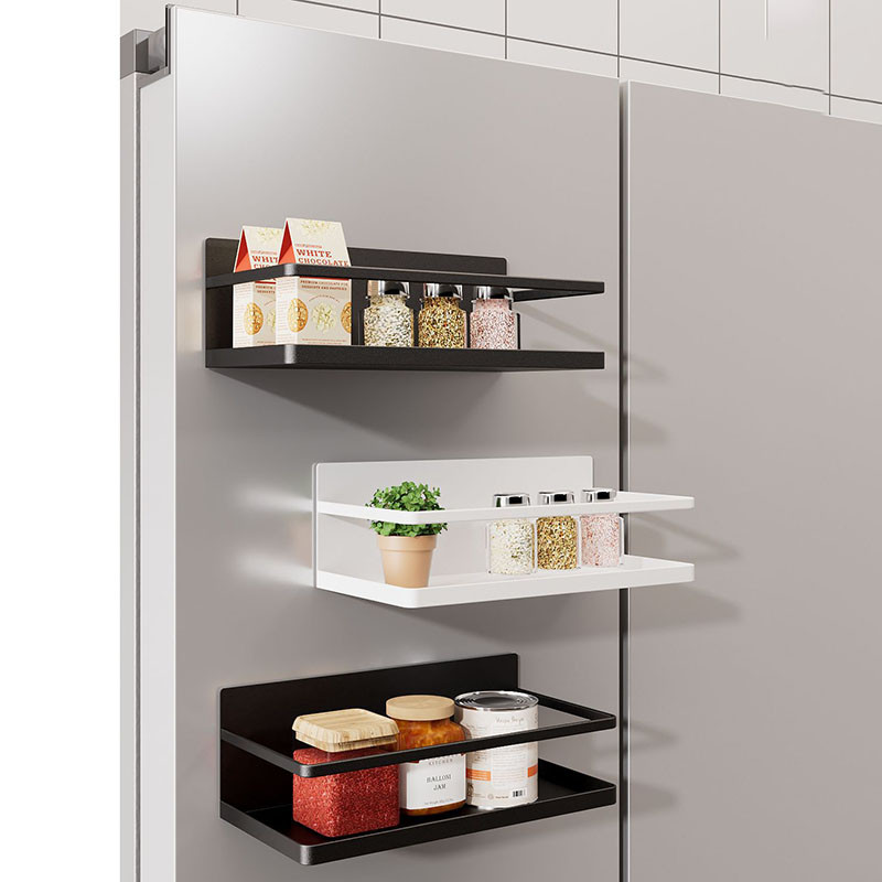 Magnetic Spice Rack Organizer Refrigerator Spice Rack Single Tier Fridge Spice Storage Shelf Kitchen