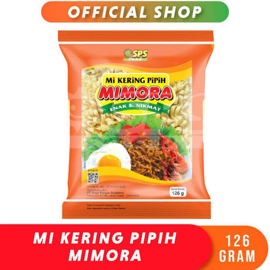 

[Mie] SPS Mimora Mi Kering Pipih | Kemasan 126gr