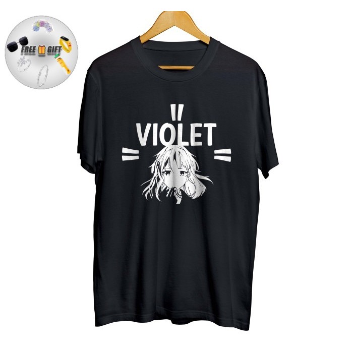 [ FREE GIFT ] Kaos anime Violet Evergarden Monochrome t shirt Casual 24s Kaos Pria Unisex