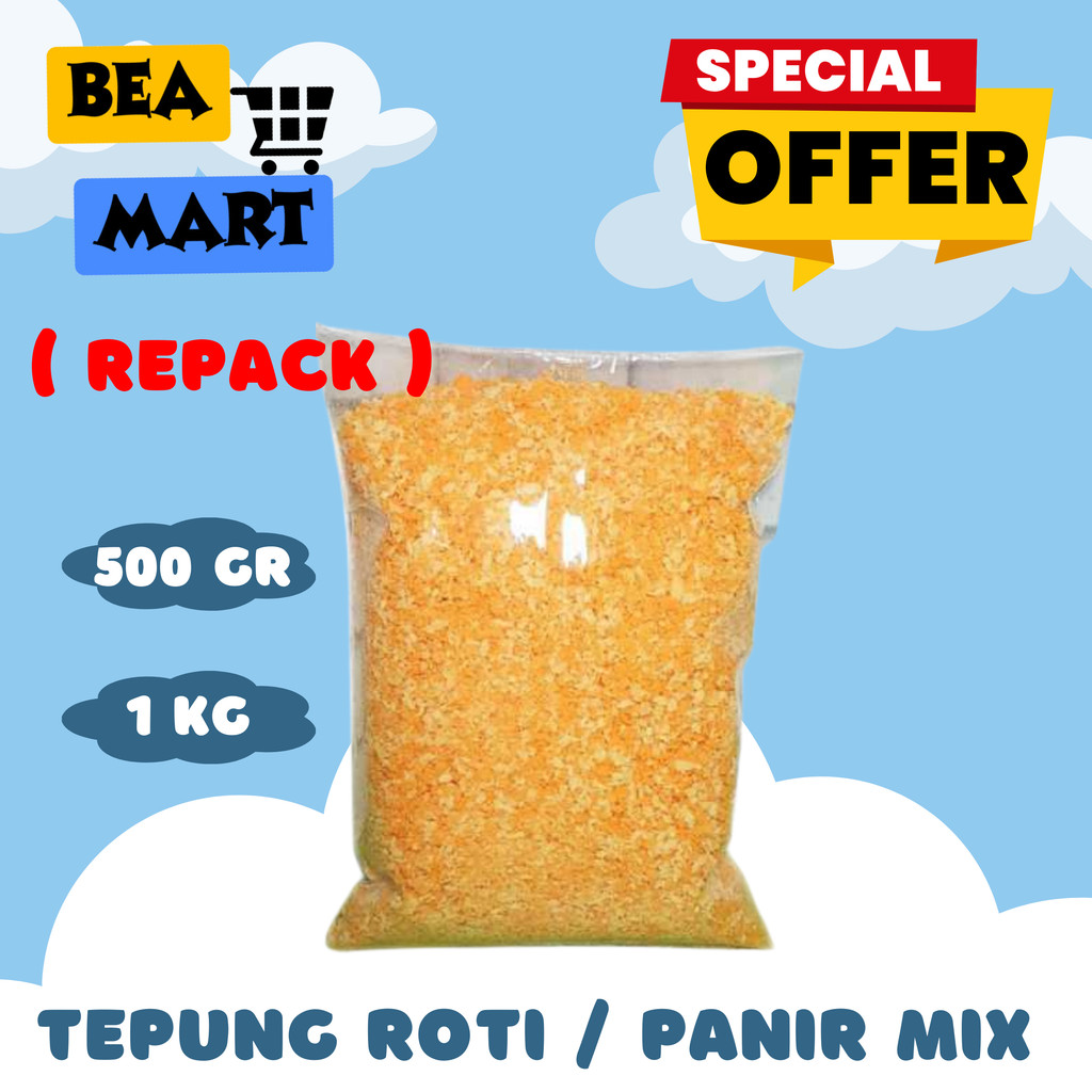 

Tepung Roti / Panir Mix 500 gr 1 kg | Bread Crumbs Repack 500gr 1kg