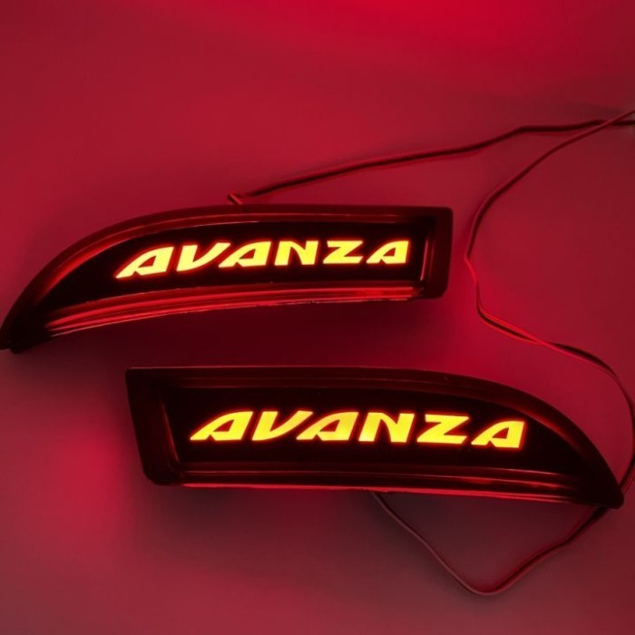 Lampu Reflektor Bumper mobil Tulisan Avanza