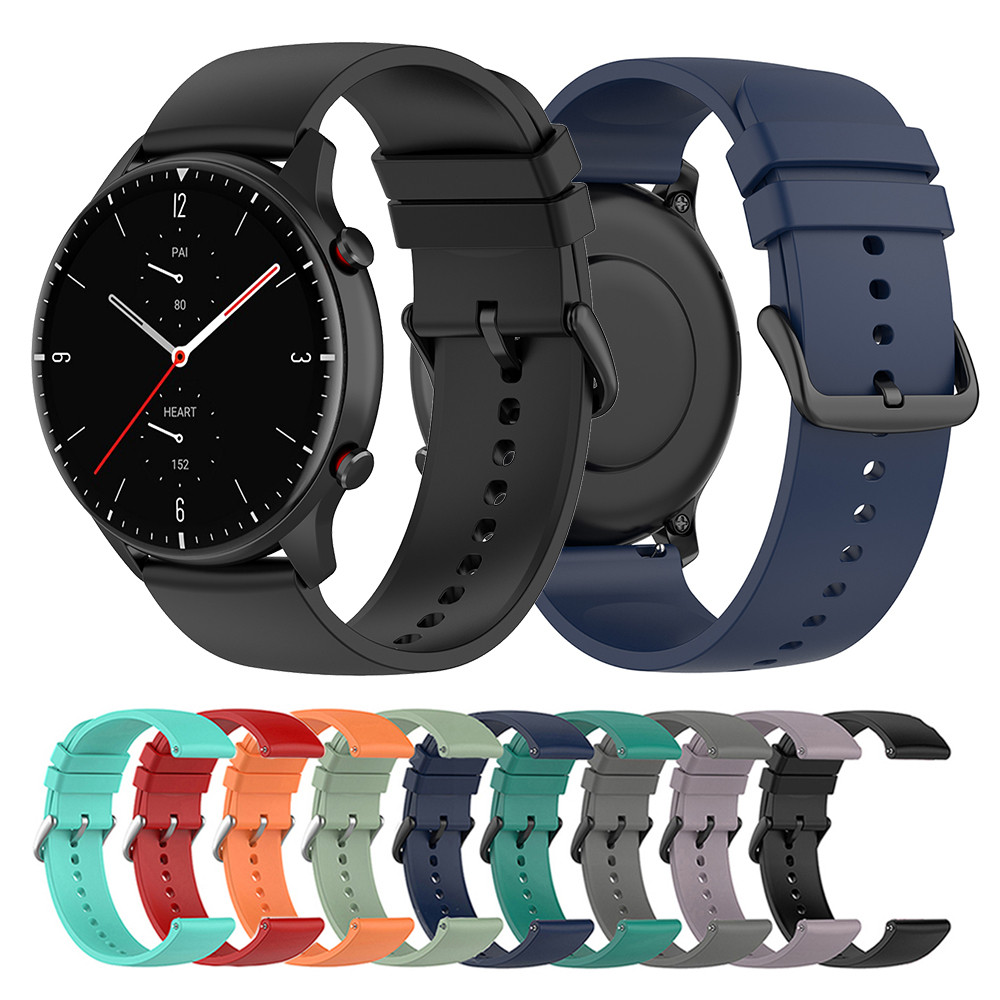 22mm Silicone Strap For Huami Amazfit GTR 4/3/2 GTR 47mm Pace Stratos 3 2 2S Smart Wat  Band For Xia