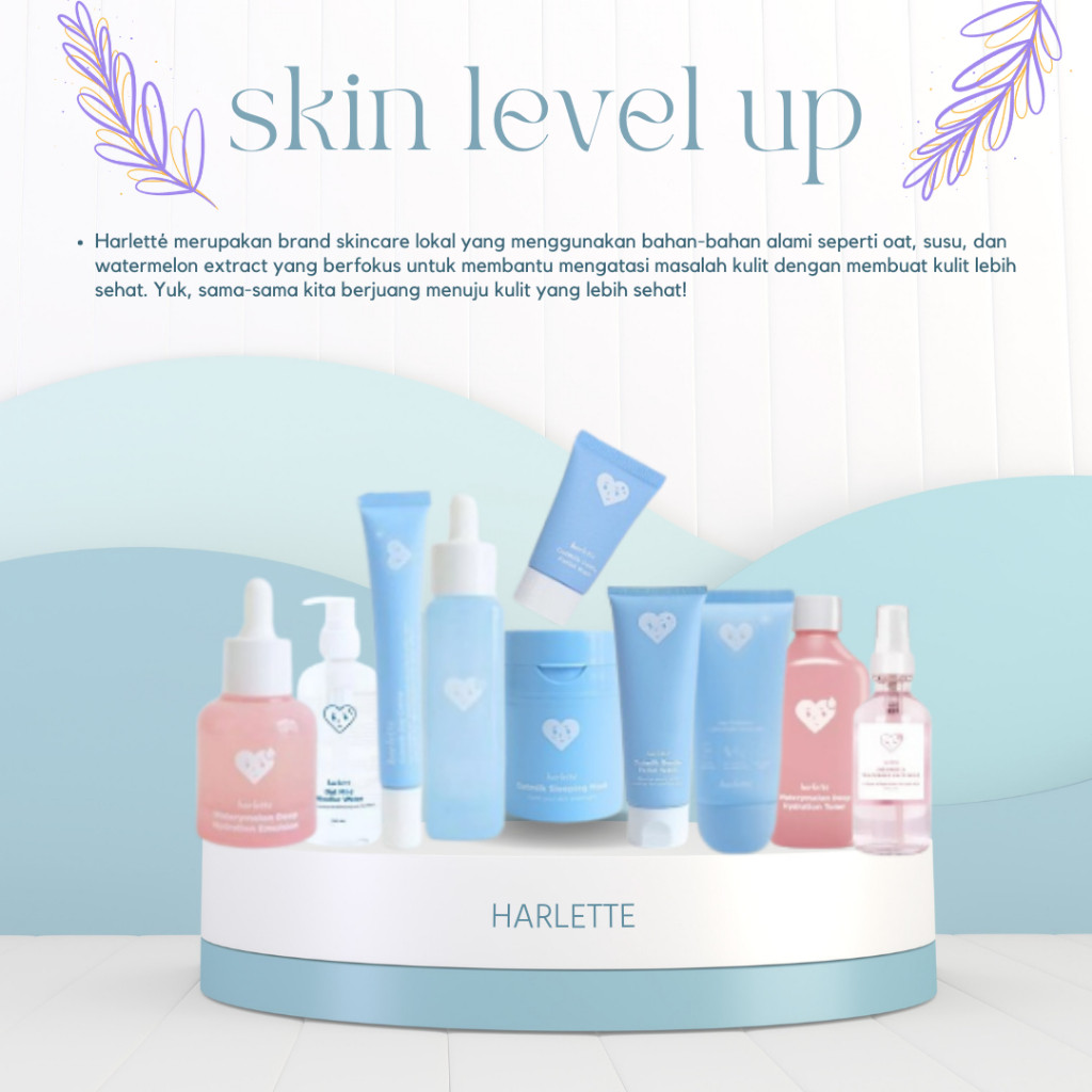Harlette Paket Day Creme Cream Krim Siang Harlette Gentle Face Facial Wash Harlette Probiotik Sunscr