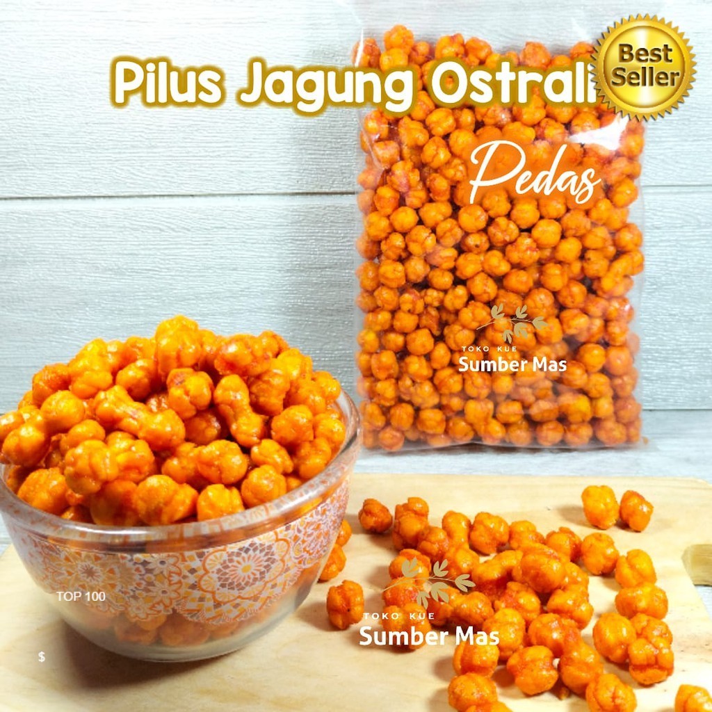 

PILUS JAGUNG 250GR / PILUS AUSTRALI pedes / PILUS AUSTRALIA pedas / PILUS JAGUNG PEDES DAUN JERUK / PILUS JAGUNG KILOAN