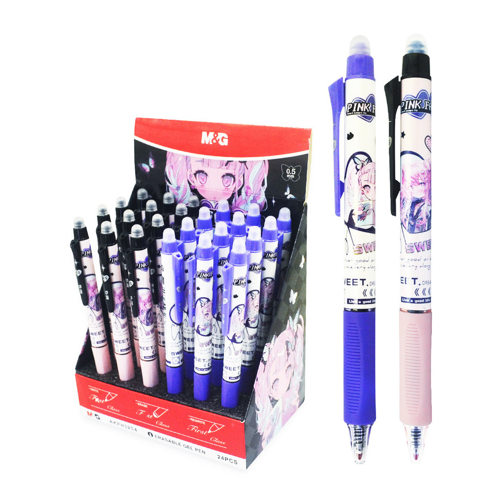 

M&G AKPH32S4 Pena Bisa Dihapus Ballpoint Pena 0.5mm Hot Erasable Fantasy Anime