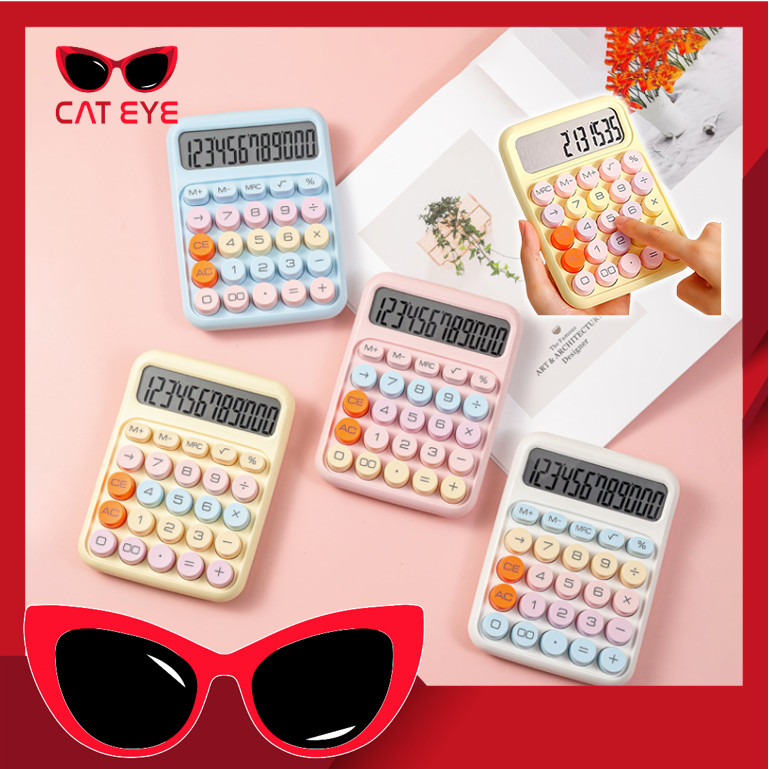 

PROMO - 6187 Kalkulator Lucu Warna Macaron 12 Digit / Display Besar Keyboard Dot Mekanik / Cute Calculator Electronic Warna Permen