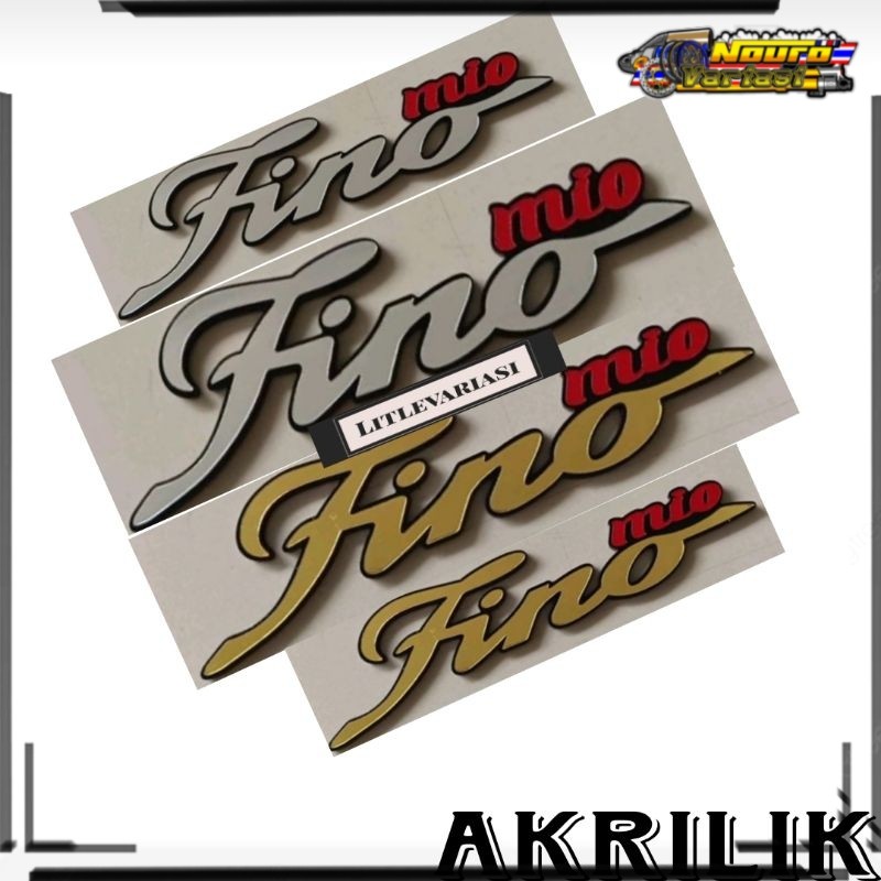 aksesoris motor Emblem Yamaha Mio Fino akrilik emblem logo Mio fino