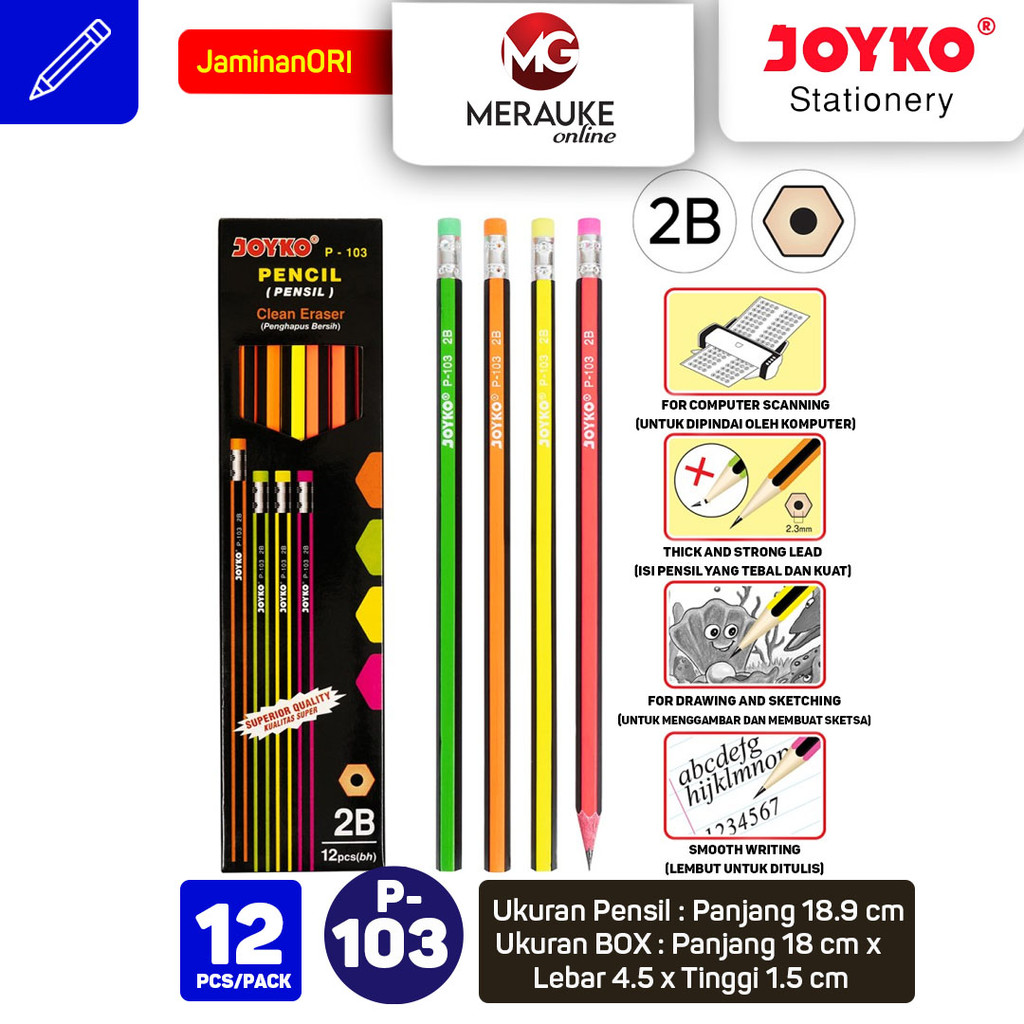 

Pensil JOYKO P-103 2B 1 Box isi 12