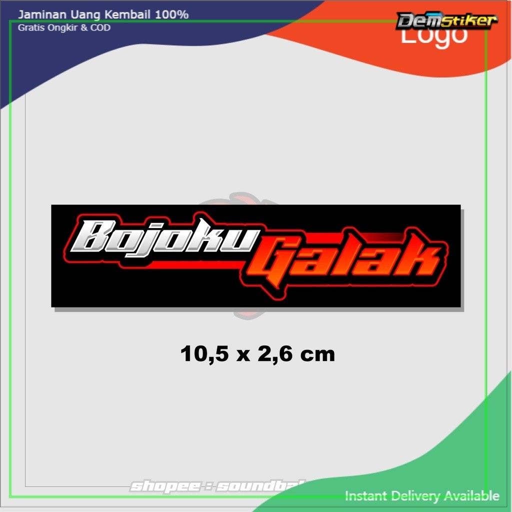 

Stiker Bojoku Galak Motor Racing Herex Vynil Anti Air Bijian - Soundbalapblitar