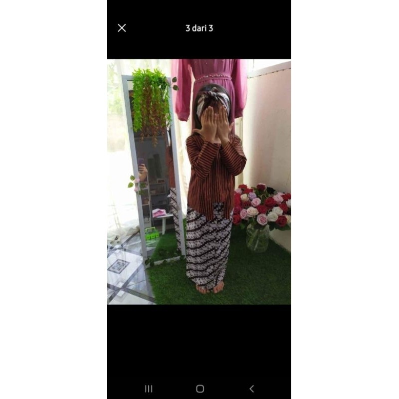 kebaya lurik anak perempuan Lurik