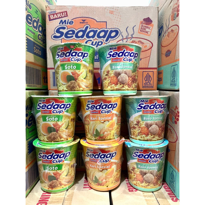 

Mie sedap cup kuah 1 karton 77gr x 12