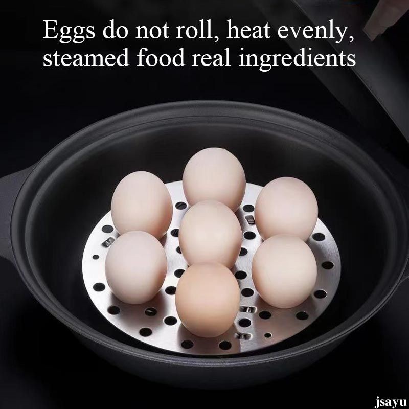 

Rak Kukus Bulat Besar Stainless Steel Rak Kukus Telur 7 Lubang Baki Kukus Lipat