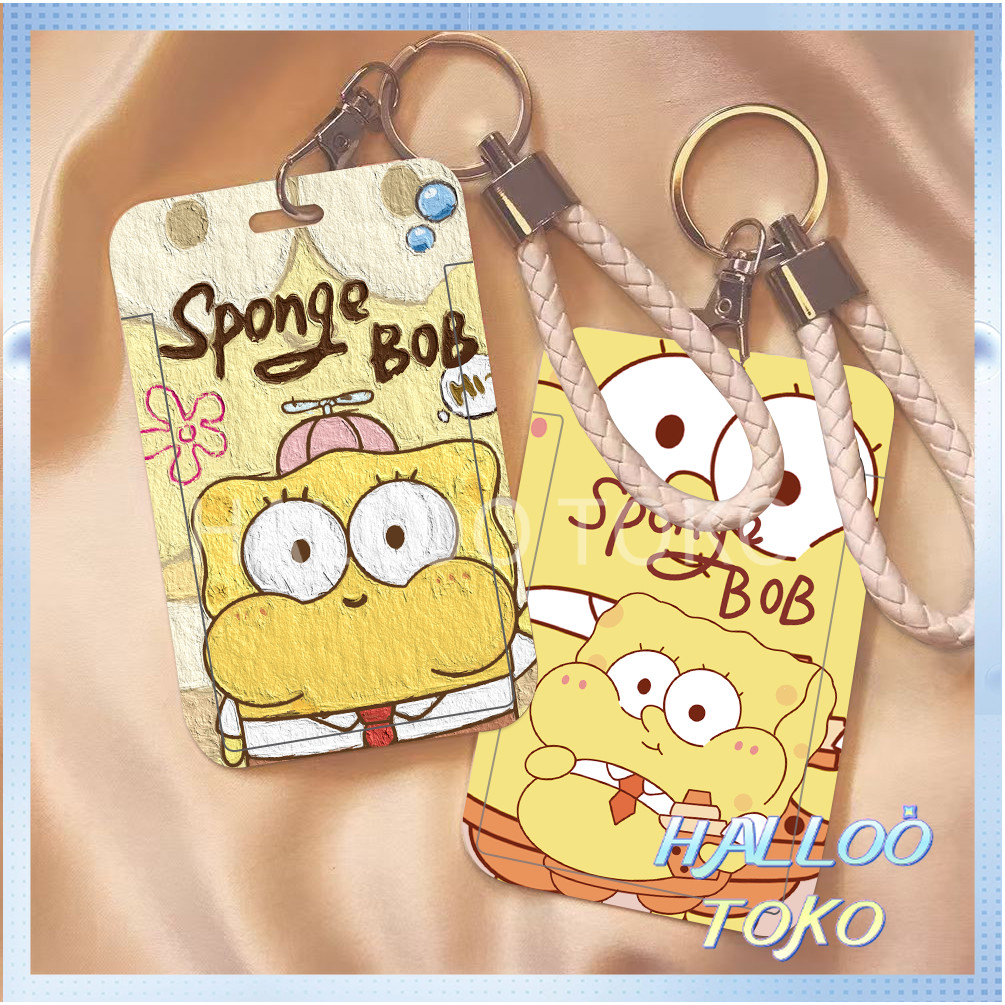 

ID CARD HOLDER MOTIF KAWAII TEMPAT KARTU PHOTOCARD PHOTO CARD Pelindung + Tali,SpongeBob dan Patrick
