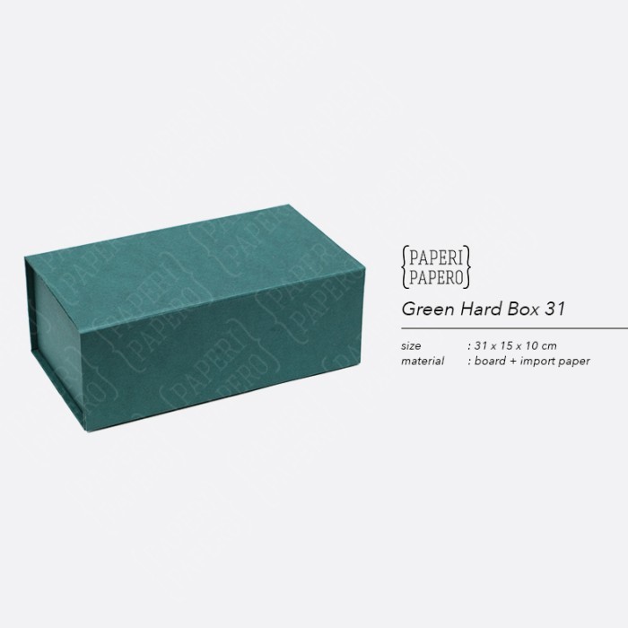 

PL Green Hard Box (31 x 15 x 10 cm) - Kotak Box Hampers Premium Hijau