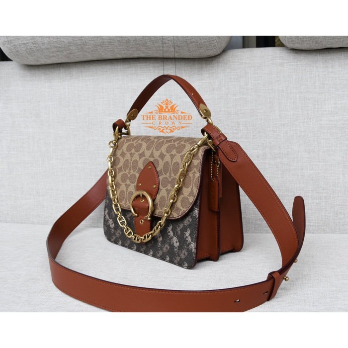 VS Tas Coach *2418* Beat Shoulder Bag In Signature Canvas Horse Carriage Vvs