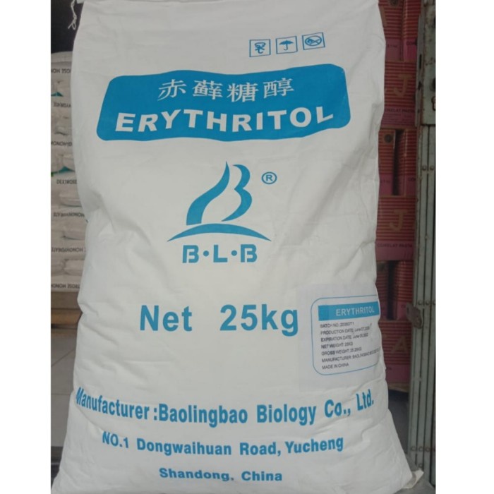 

Erythritol Sweetener Gula Rendah Kalori Halal Certified 1 Sak 25 Kg