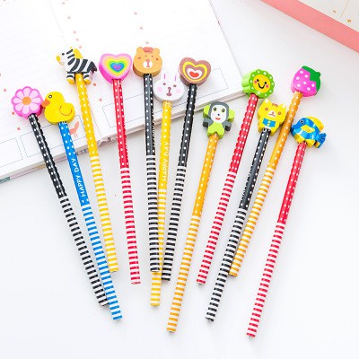 

[TJ[ 969 Pensil Karakter + Penghapus Pensil Lucu Ada penghapus Pensil Fancy Pensil Unik Karakter Souvenir