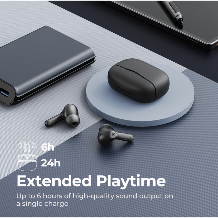 Terlaris ✨-SoundPEATS Air3 PRO / Air 3 PRO TWS ANC Wireless Earphone Bluetooth - Hitam