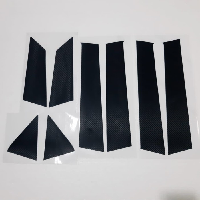 RPT || Sticker Cover Pintu Jendela Pilar Ford Ecosport 2013 - 2019 - Black Glossy