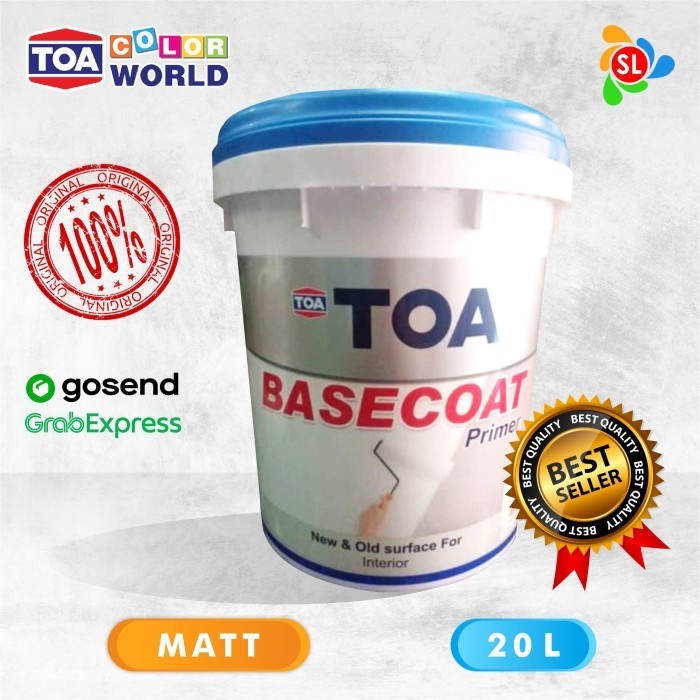 [Promo] Cat Tembok Dinding Dasar Toa Basecoat Primer 20 Liter Warna Putih Matt