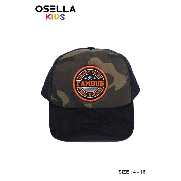 Osella Kids - Topi Snapback Anak Laki-Laki Warna Army Green 220A300154