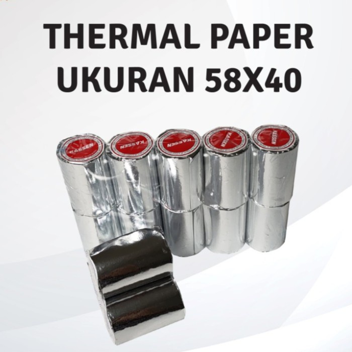 

KERTAS THERMAL PAPER ROLL TM UKURAN 58X40 58 X 40 KASSEN TERMURAH SS27