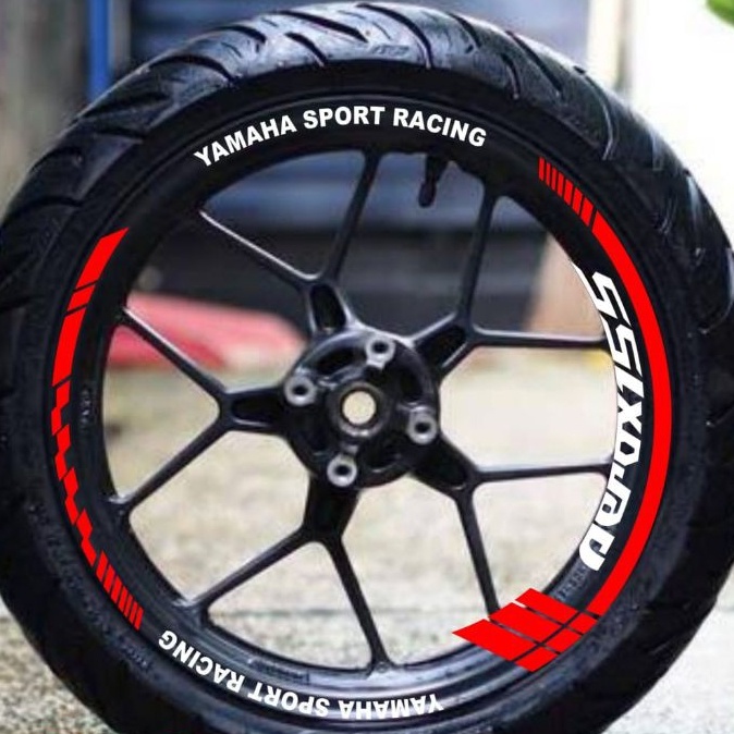 Stiker aerox 155 Lis velg List Vleg Sticker velg Stiker velg motor yamaha aerox satu set.
