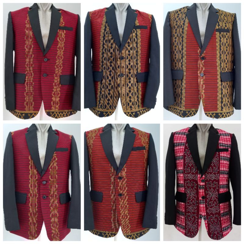 BAJU BATIK PRIA KEREN MODEL BARU /Jas batik tenun ulos motif asli Sumatera