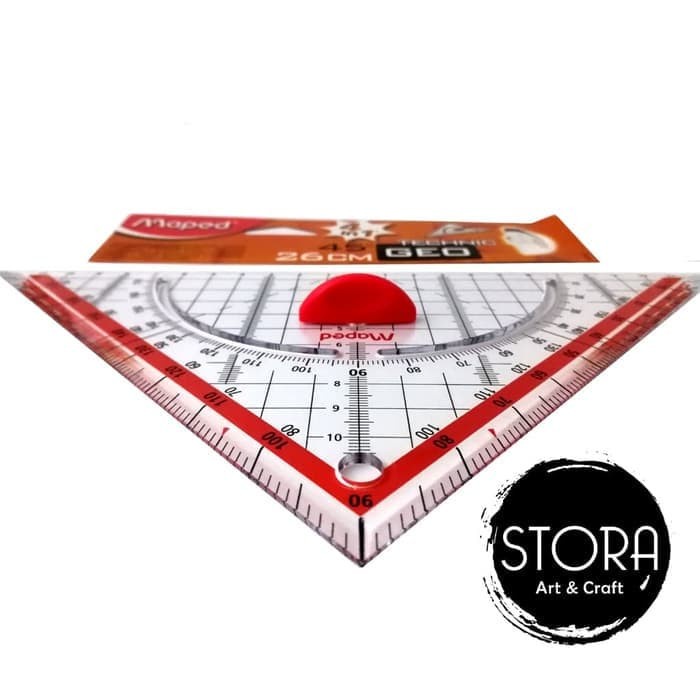 

Maped Penggaris Segitiga Teknik Pegangan Geo Technic Ruler 26 Cm
