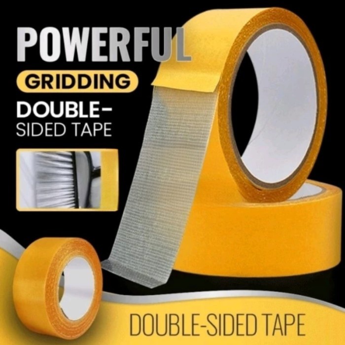 

Double Tape Tipis Super Kuat Double Side Tap Fibere 25mm x 20mtr - 2.5cm x 20meter